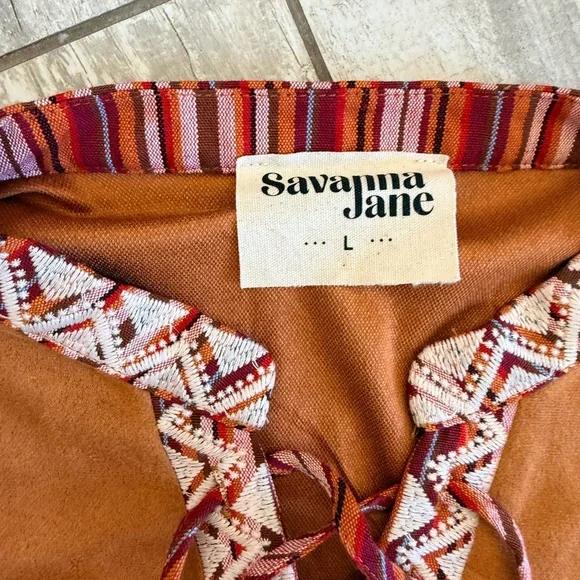 Savanna Jane Multicolor Embroidered Top - Picture 2 of 2
